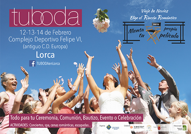 Diseño de cartel anunciador en Lorca viaje de novios, organización de boda para empresa Tu boda. Creado por Punctum Marketing